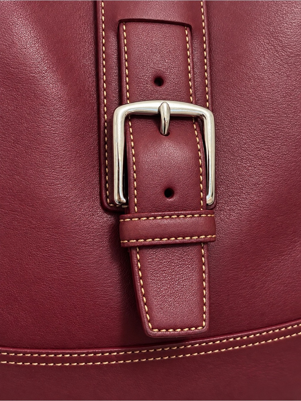 Coach Hamptons / Soho Leather Flap Hobo Bag burgundy - Picture 4 of 6